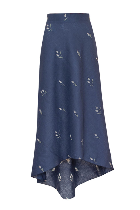 Falda Lovely Tulip High and Low Navy